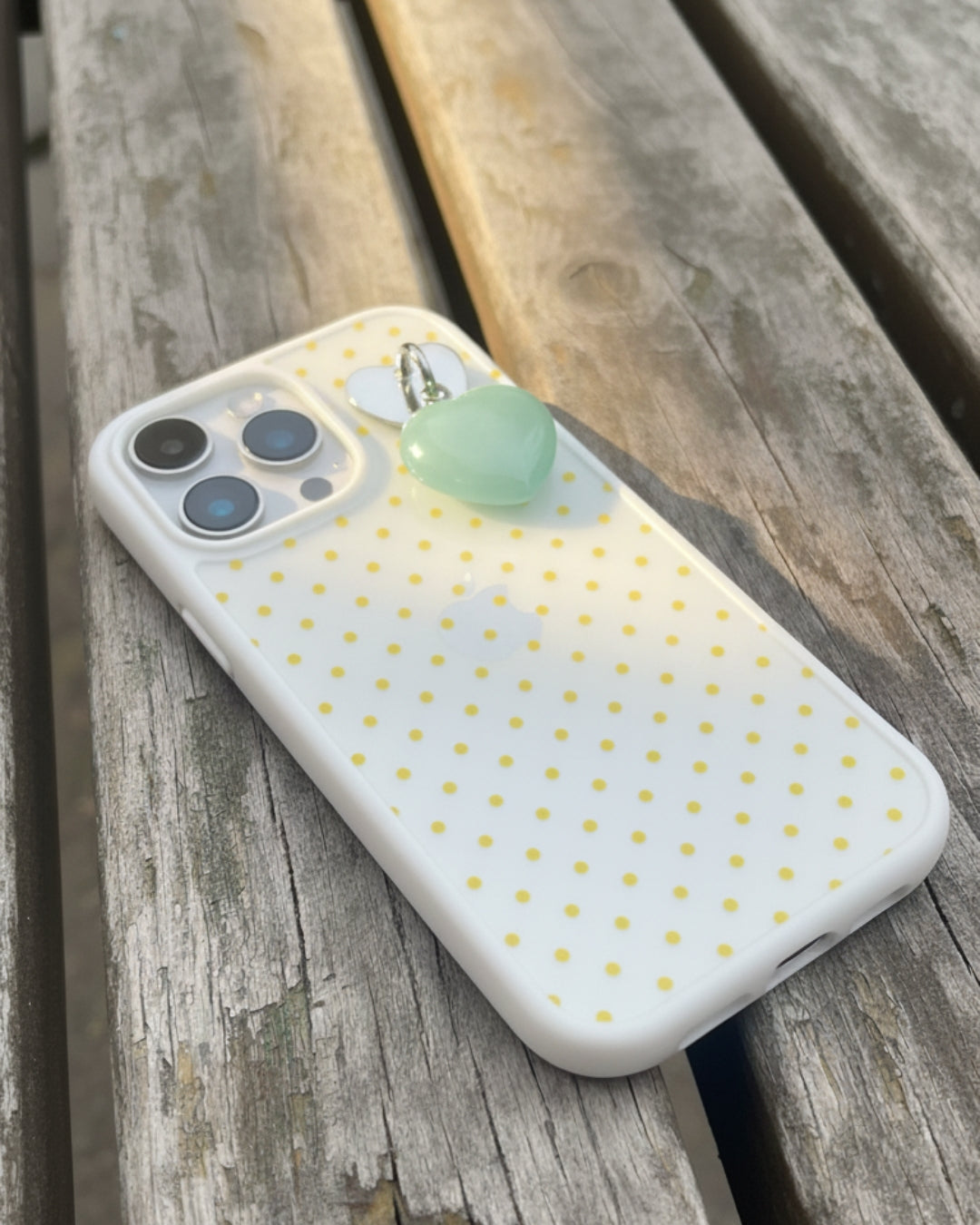 Aventurine Heart Phone Charm