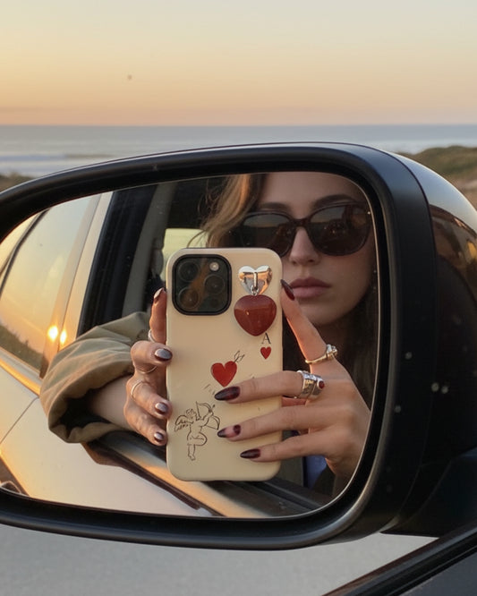 Red Jasper Heart Phone Charm