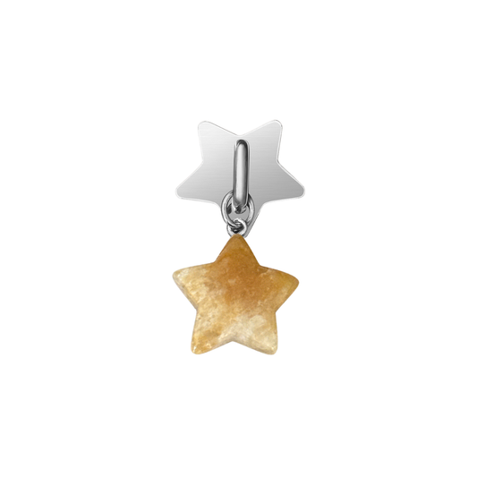 Yellow Jade Star Charm