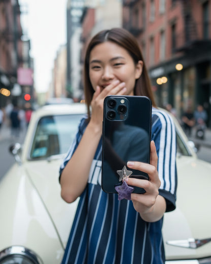 Amethyst Star Phone Charm