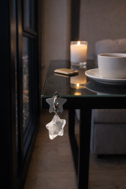 Clear Quartz Star Charm