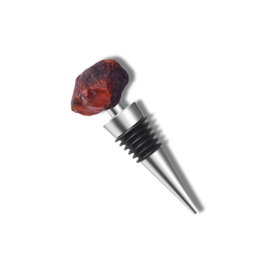 Red Agate Wine Stopper