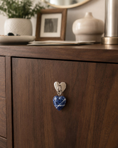 Sodalite Heart Charm