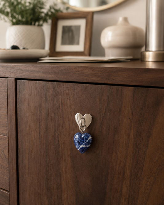 Sodalite Heart Charm