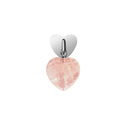 Rose Quartz Heart Phone Charm