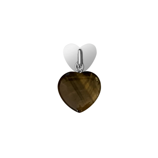Tiger's Eye Heart Phone Charm