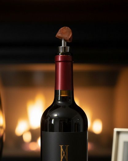 Red Agate Wine Stopper