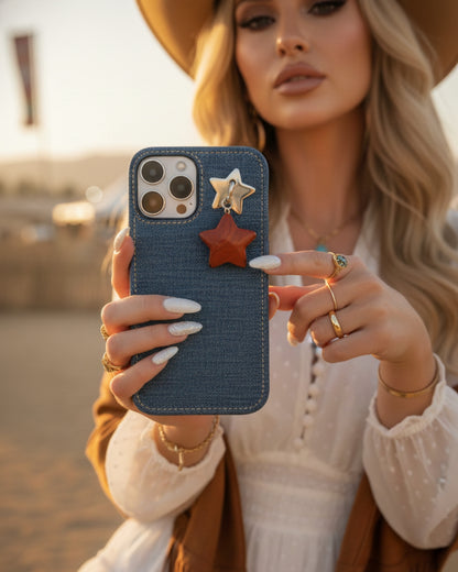 Red Jasper Star Phone Charm