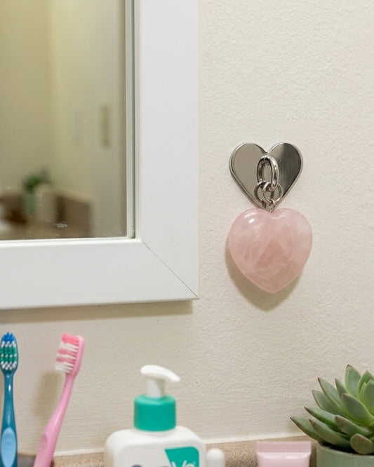 Rose Quartz Heart Charm