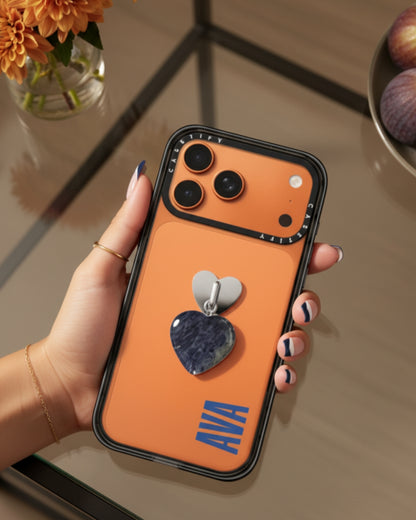 Sodalite Heart Phone Charm