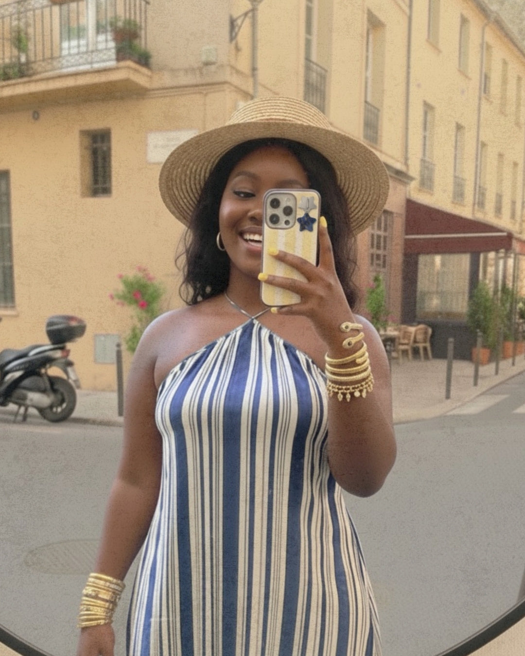 Sodalite Star Phone Charm