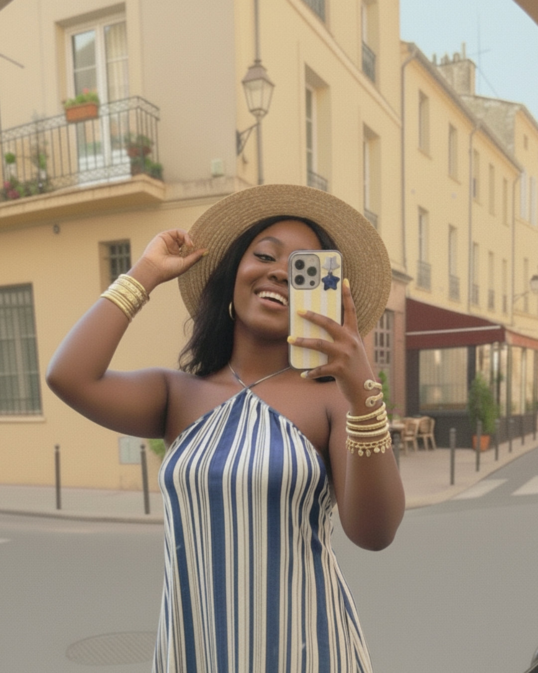 Sodalite Star Phone Charm