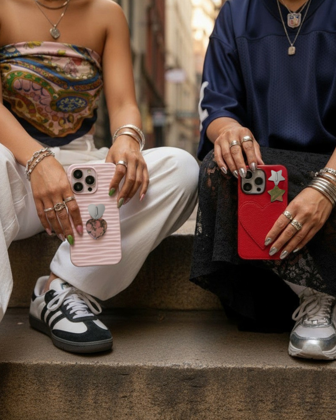 Signature Set — Heart + Star Phone Charms