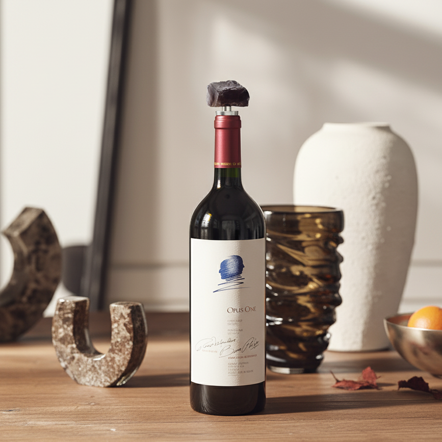 Smoky Quartz Wine Stopper