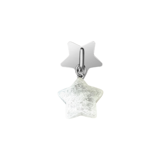 Clear Quartz Star Phone Charm