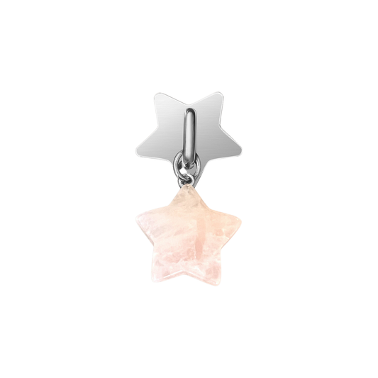 Rose Quartz Star Phone Charm