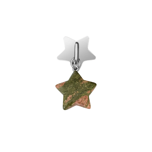 Unakite Star Phone Charm