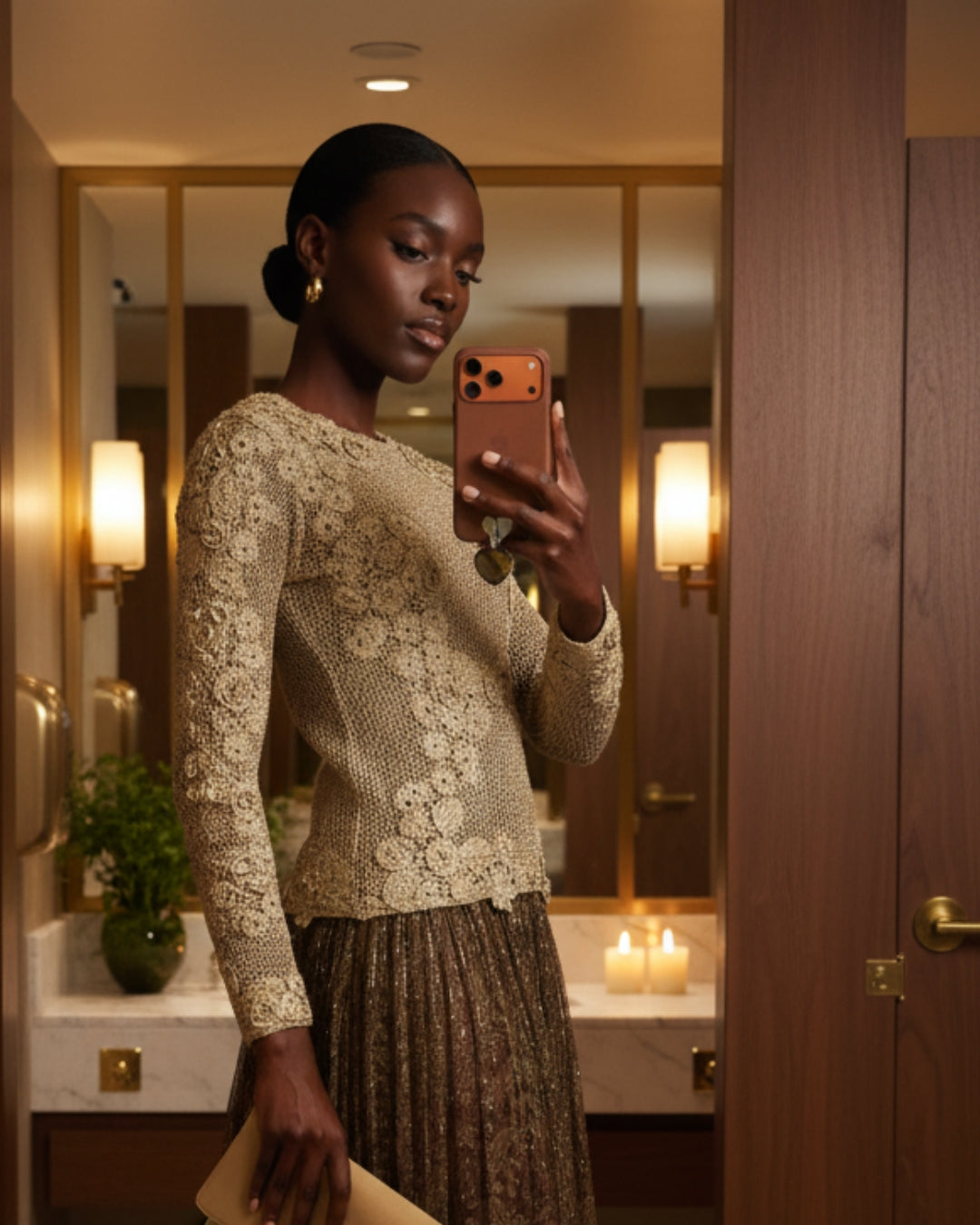 Tiger's Eye Heart Phone Charm