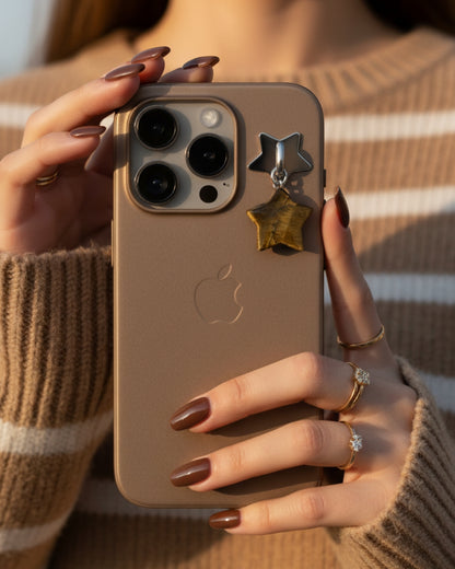 Tiger’s Eye Star Phone Charm