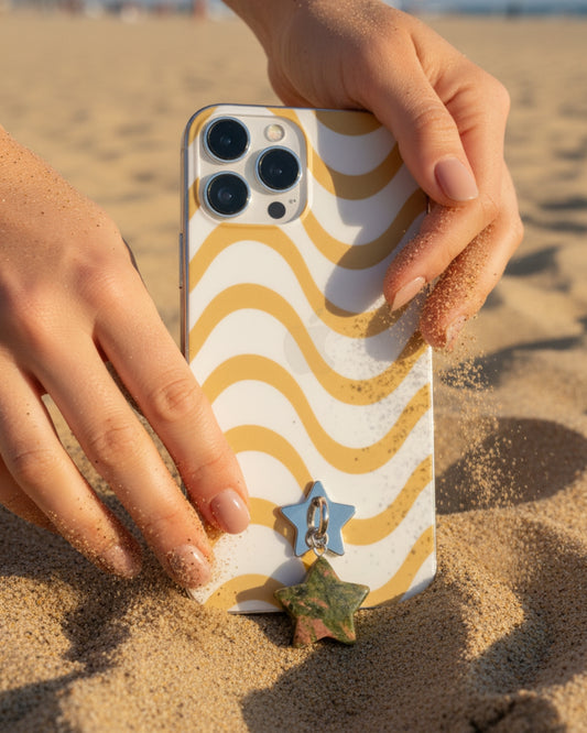 Unakite Star Phone Charm